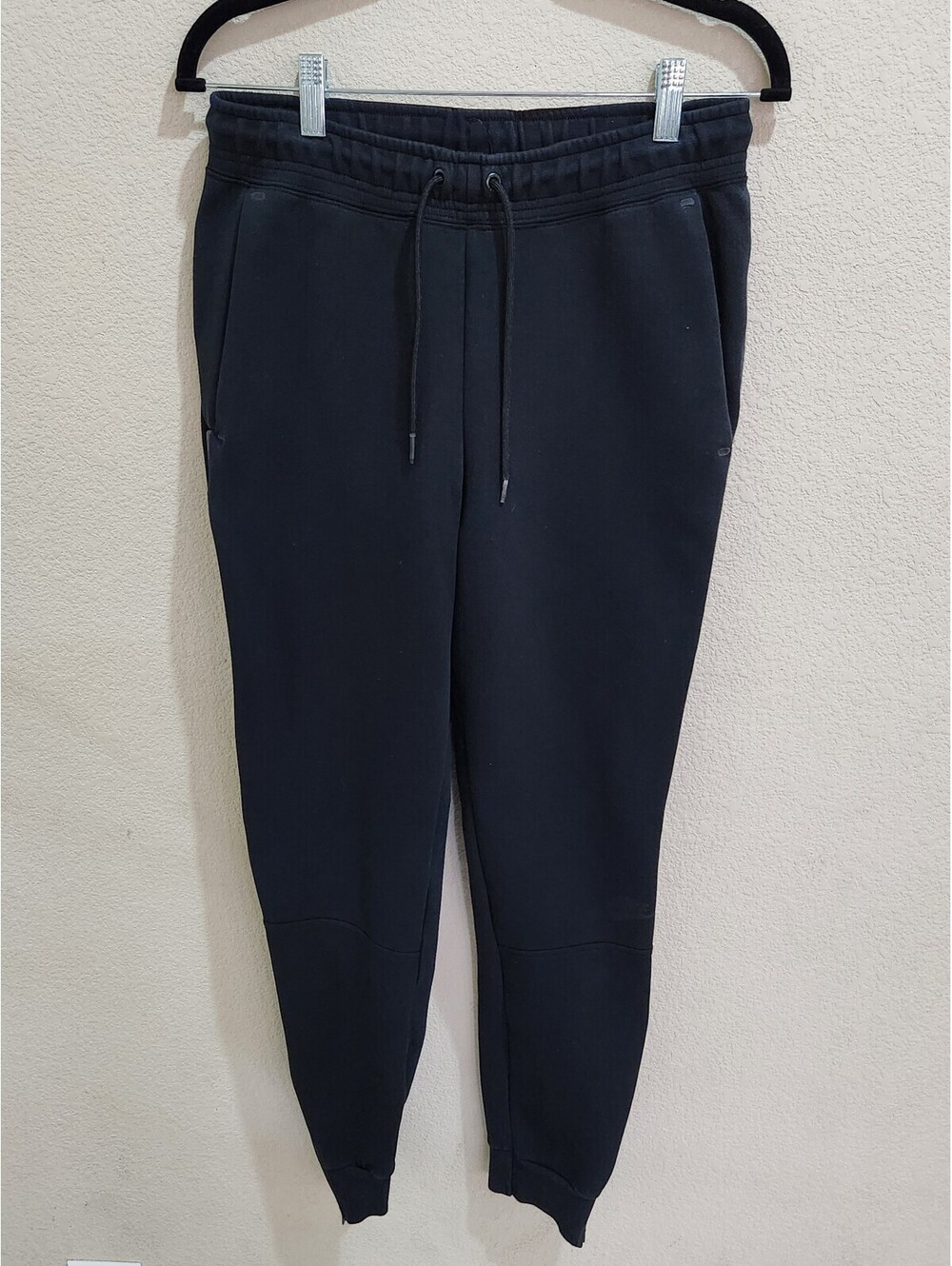 Nike tech pack Fleece Black Jogger Sweatpants Side Zippers Size Small tapered